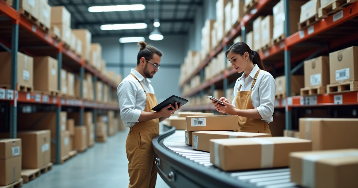 Processo de preparação de produtos em estoque para envio em centro de distribuição 