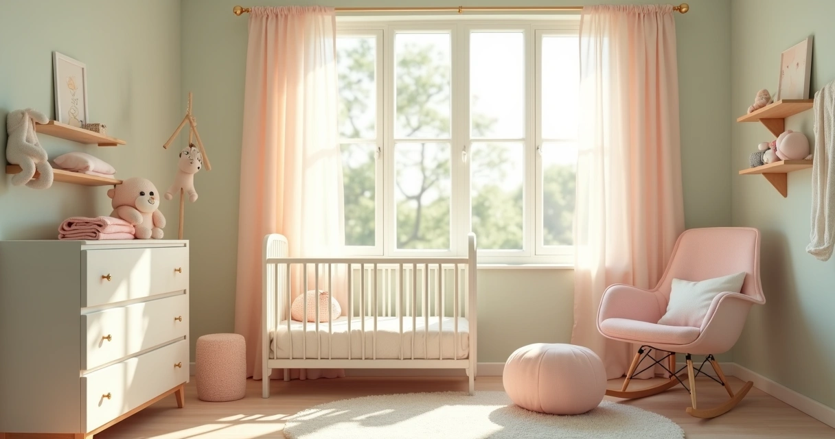 Quarto de bebê organizado com enxoval básico 