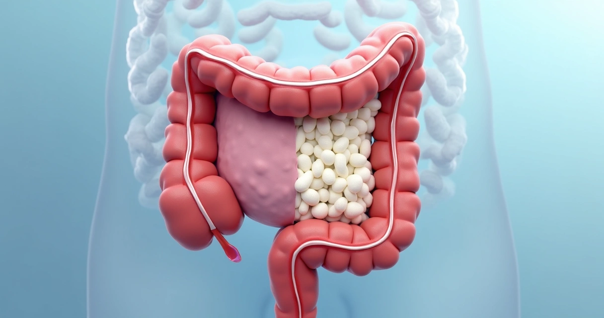 Representação de enzima lactase atuando no intestino 