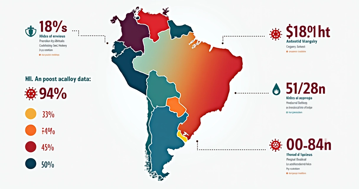 Interpretação dos testes sorológicos da hepatite B 3 Infográfico mostrando percentuais de diferentes marcadores de hepatite B em mapa do Brasil, cores distintas por região