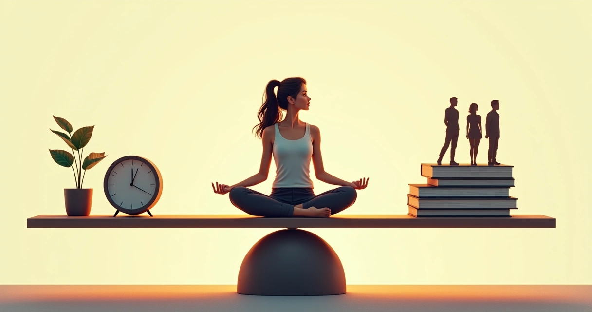 Representación de equilibrio entre cambio personal y entorno contextuales