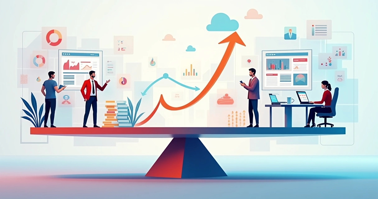 Equilíbrio entre equipes focadas em vendas e produto em SaaS 
