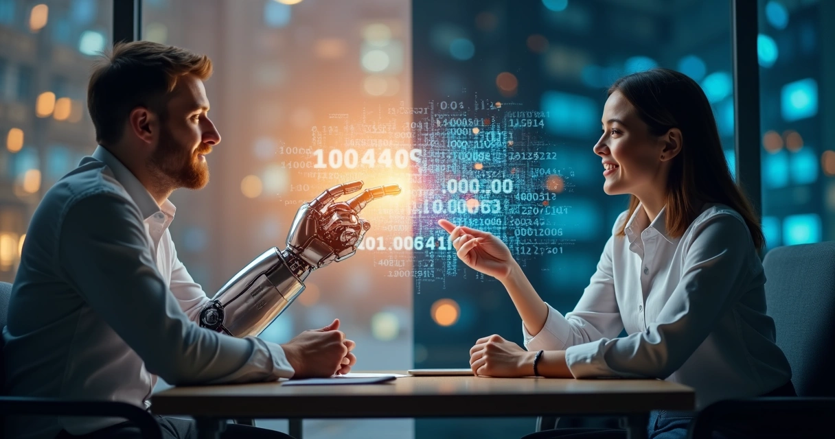 Representação de equilíbrio entre tecnologia e atendimento humano em cobrança 