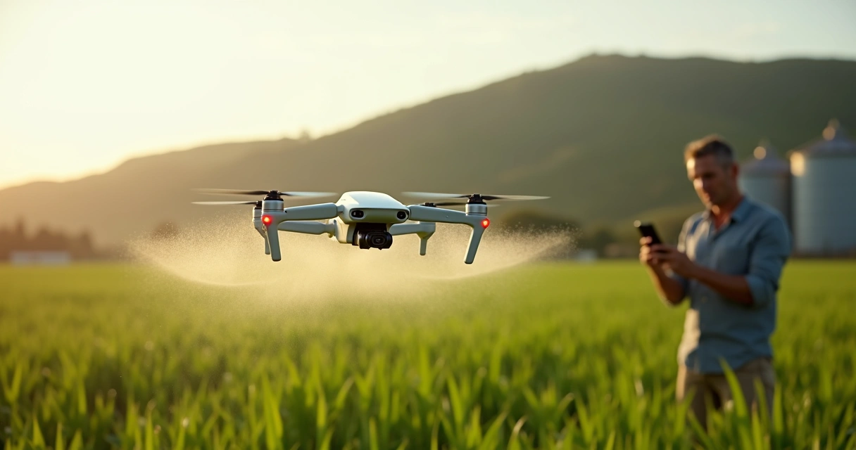 Equipamento agrícola moderno em plantação do Paraná