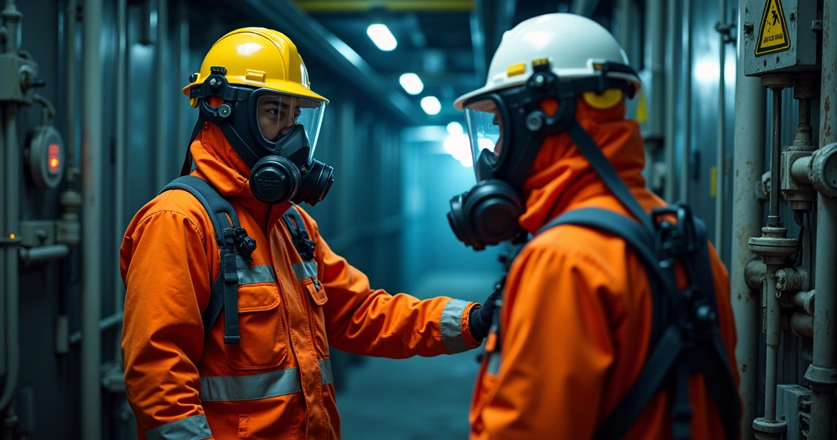 Equipamento de segurança para espaço confinado em ambiente industrial 