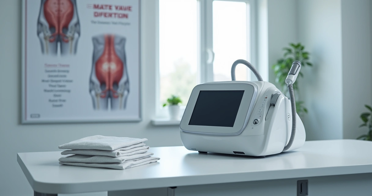 Equipamento moderno para terapia de ondas de choque peniana