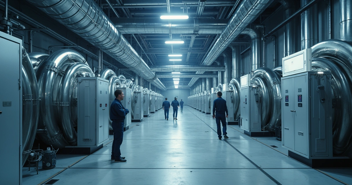 Componentes de sistemas AVAC em ambiente industrial 