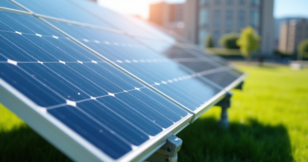 Painéis solares certificados vistos de perto com selo de qualidade 