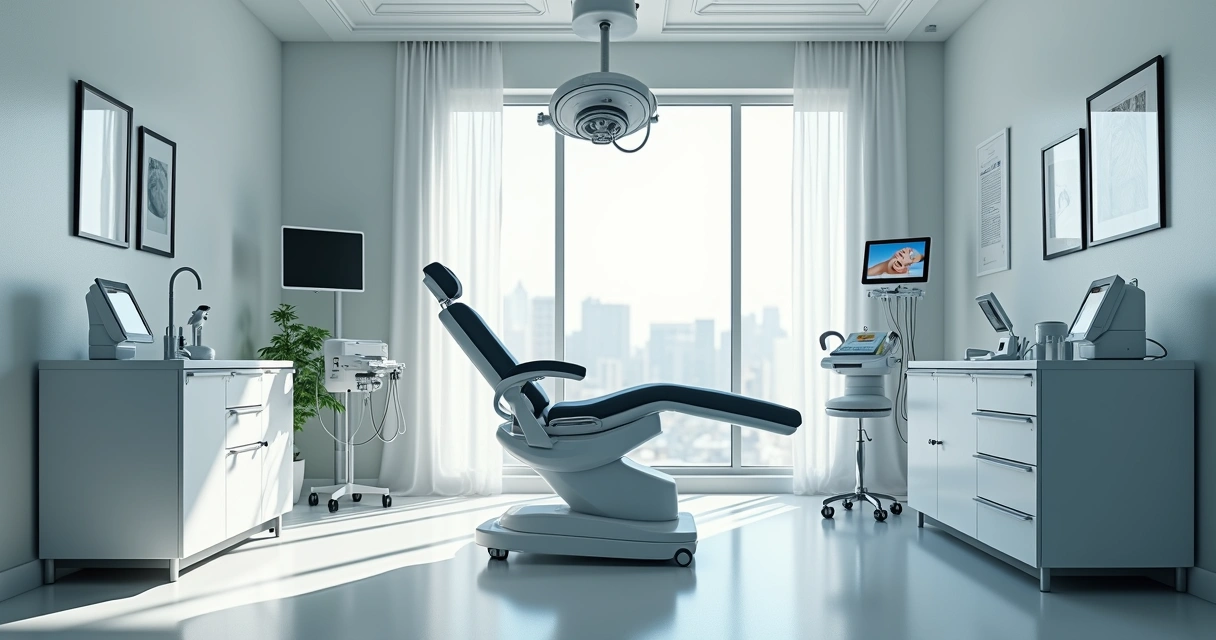 Equipamentos modernos em uma clínica de estética 