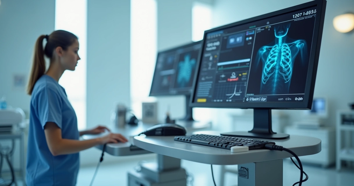 Equipamentos médicos modernos para tratamento vascular 