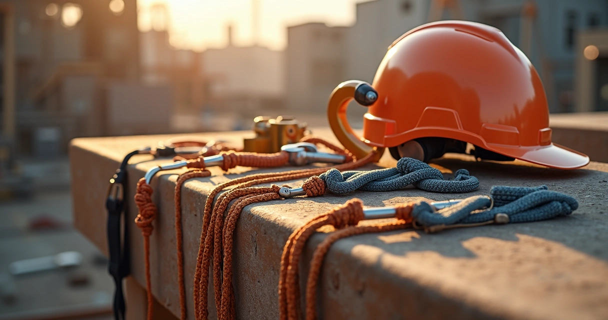 Equipamentos de proteção individual para trabalho em altura sobre bancada