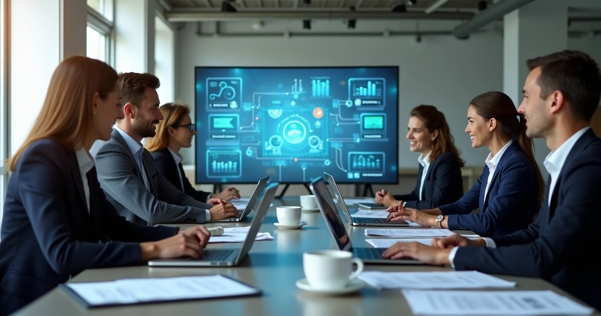 Advogados e equipe jurídica felizes usando automação em sua rotina 