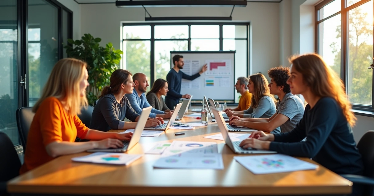 Equipe trabalhando em agência de marketing em São Carlos 