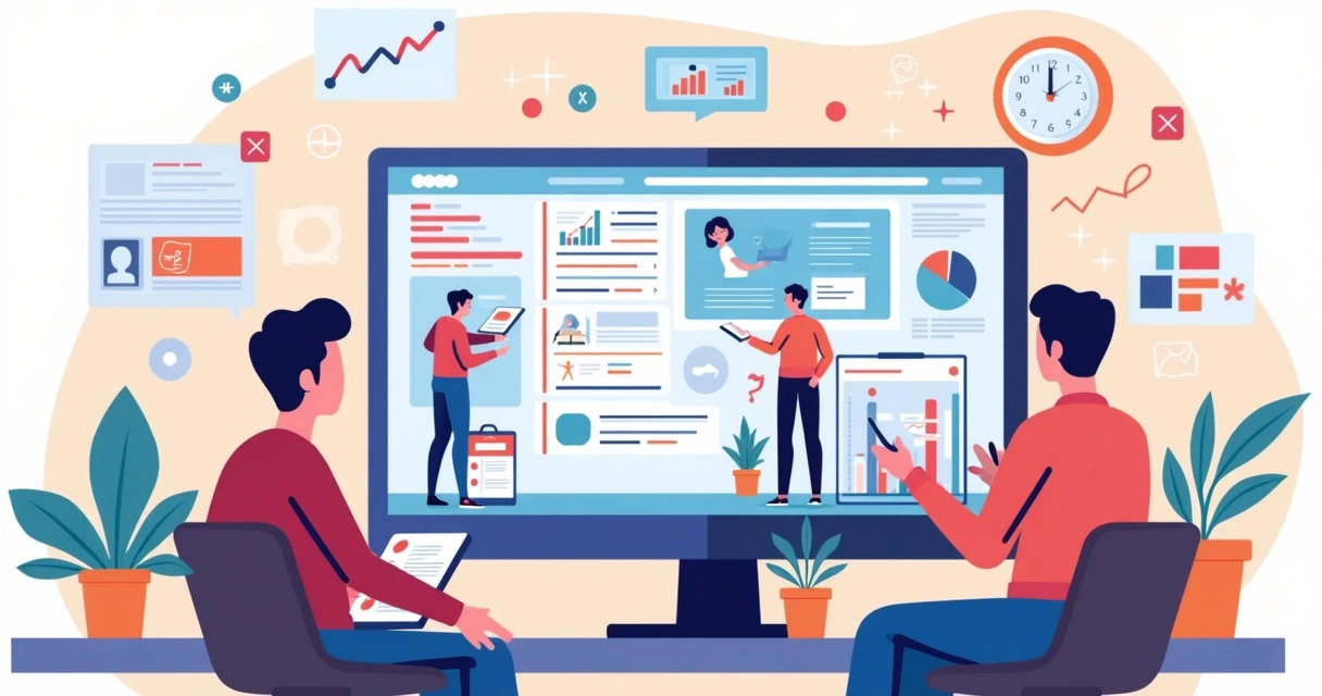 Equipe ajustando landing page com prazo curto 