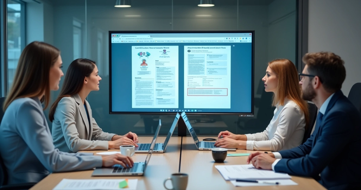 Equipe analisa certificados digitais e relatórios 