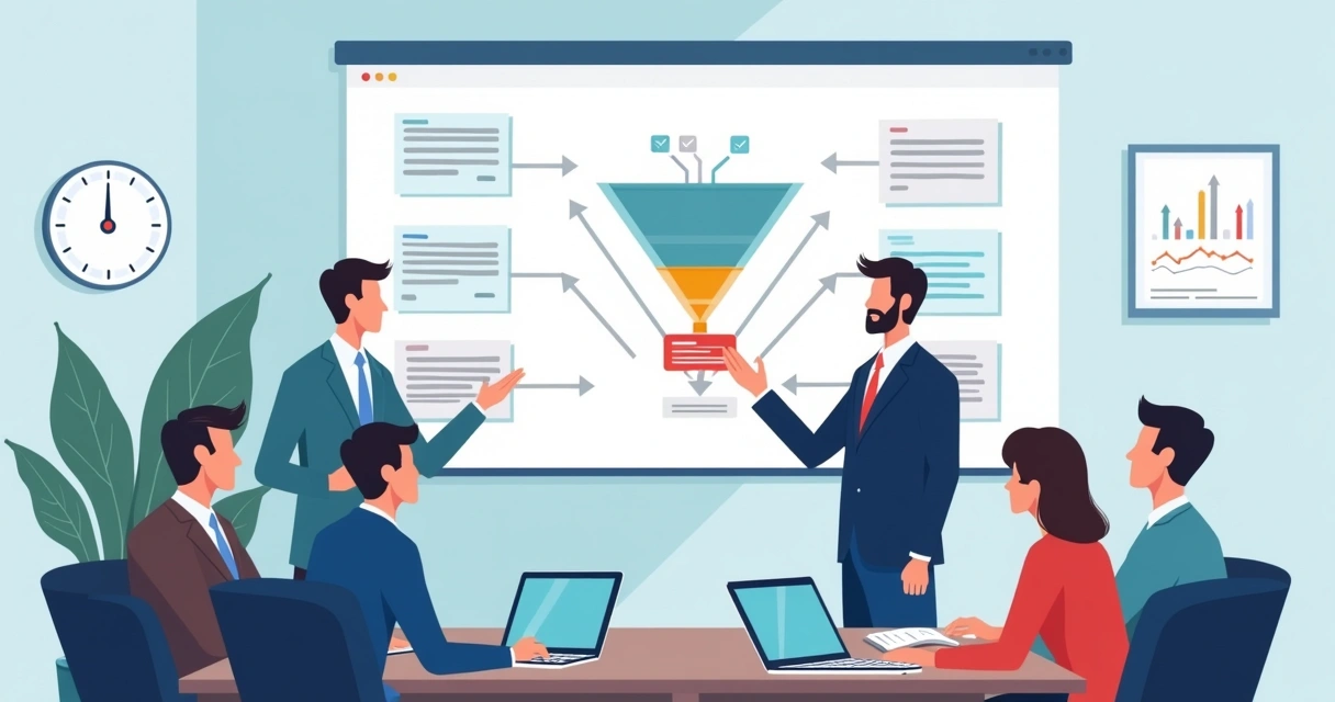 Equipe analisando qualidade de leads por variante 