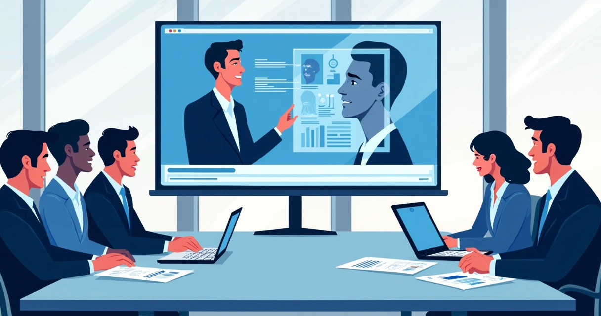 Equipe de análise digital investiga vídeo em escritório corporativo