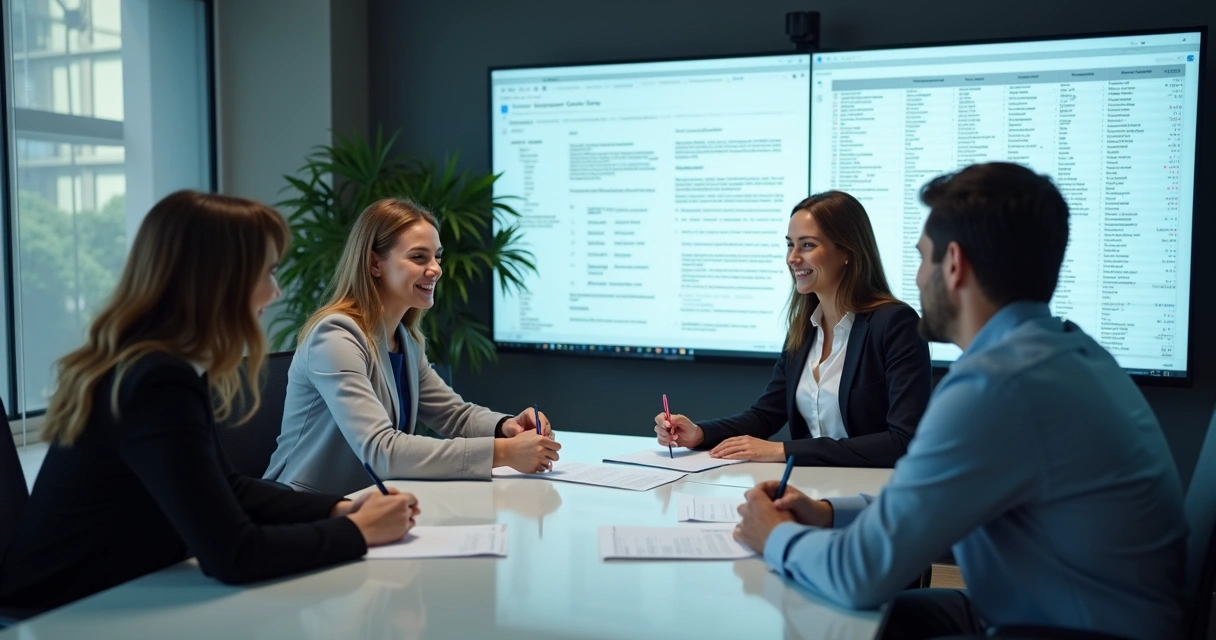 Equipe aprova documento digital em tela compartilhada