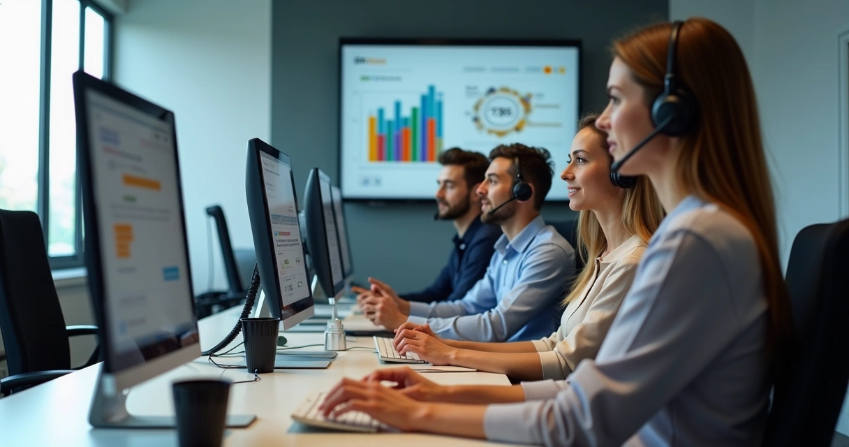 Equipe de atendimento de app de delivery analisando feedback dos clientes 