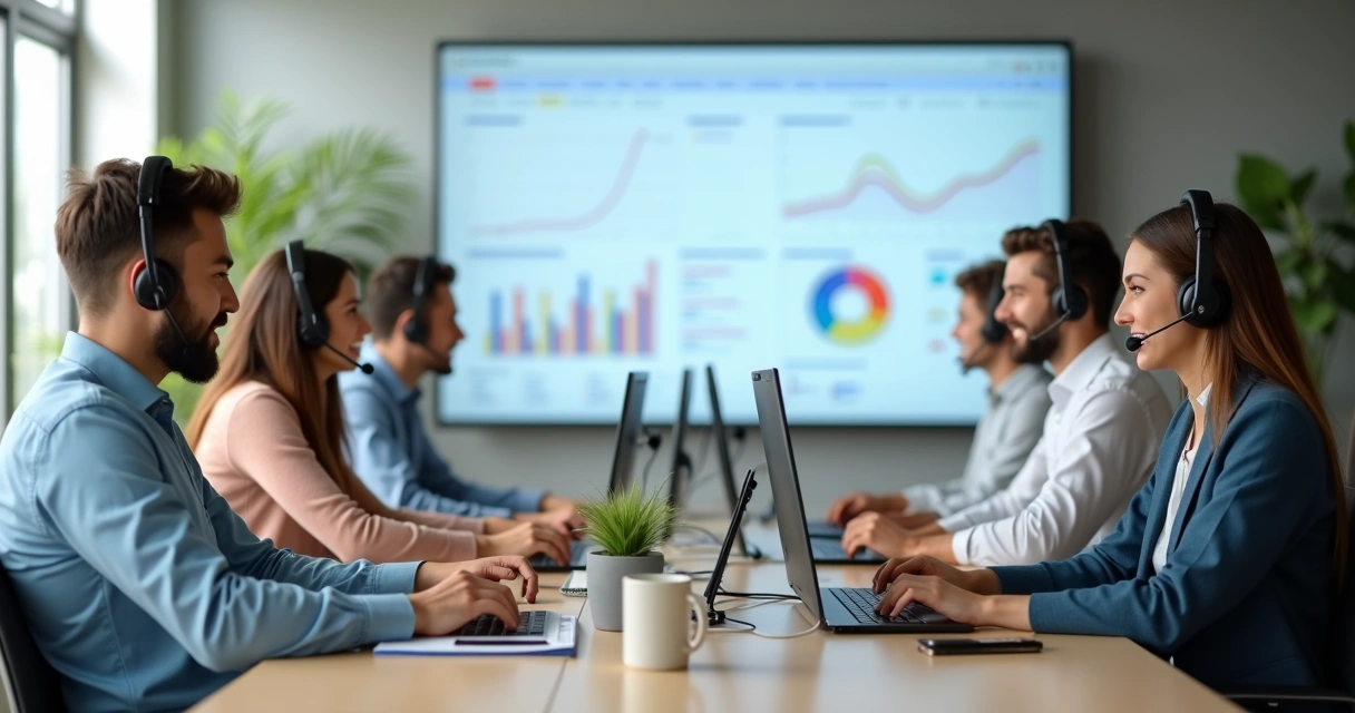 Equipe de atendimento ao cliente em marketplace