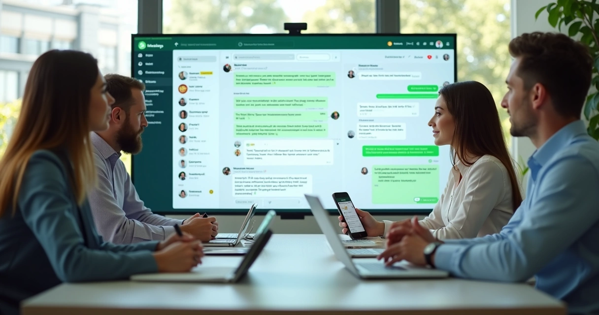 Equipe acompanhando atendimento comercial no WhatsApp