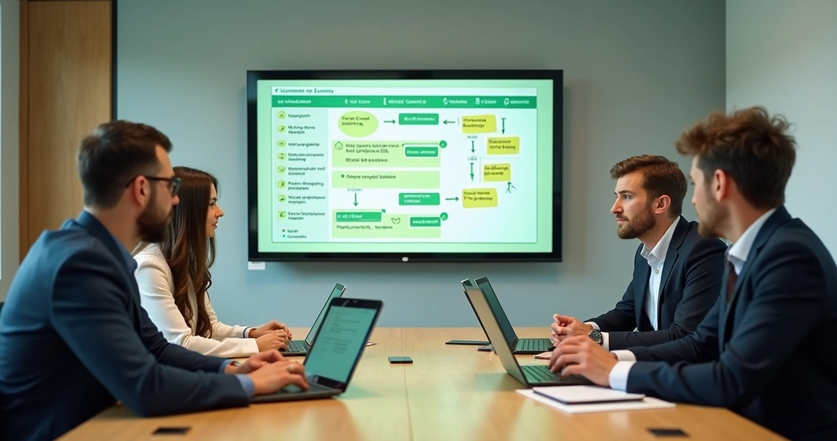 Equipe comercial alinhando atendimento no WhatsApp 