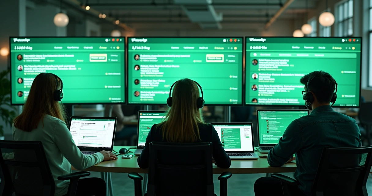 Equipe acompanhando atendimento segmentado no WhatsApp