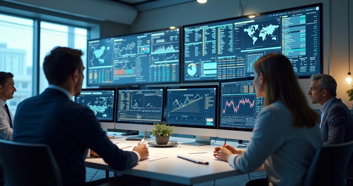 Equipe de BPO analisando automação em telas