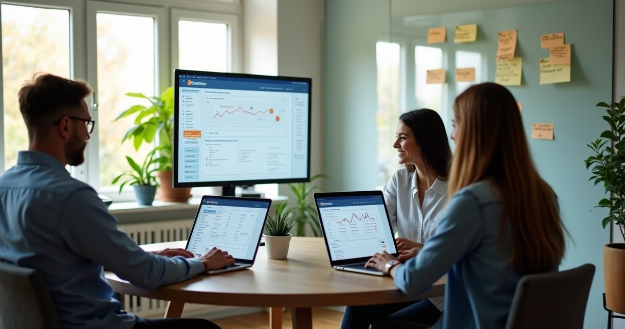 Profissionais de finanças trabalhando juntos em home office 