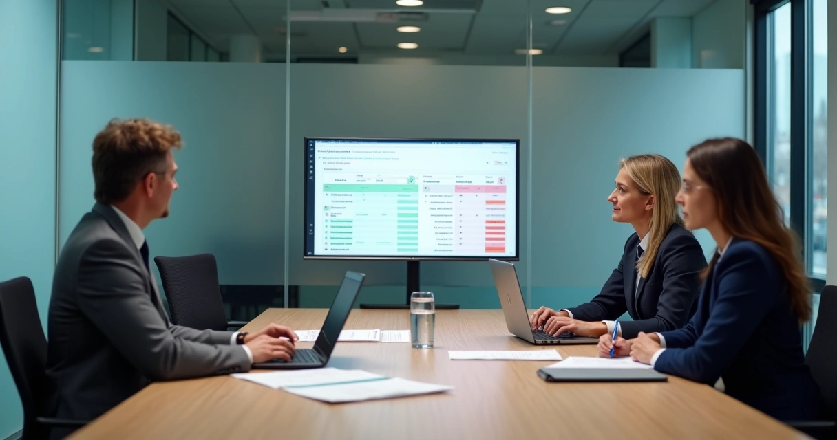 Equipe de BPO financeiro revisando exceções de conciliação 