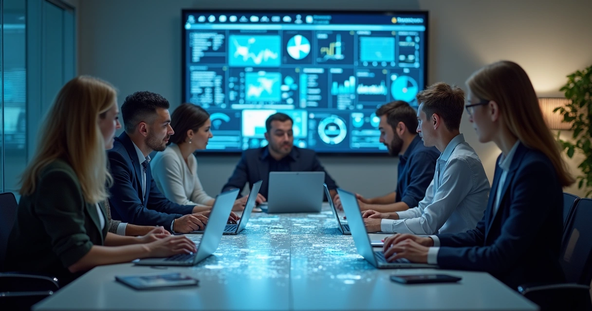 Profissionais colaborando para implementar inteligência artificial personalizada 