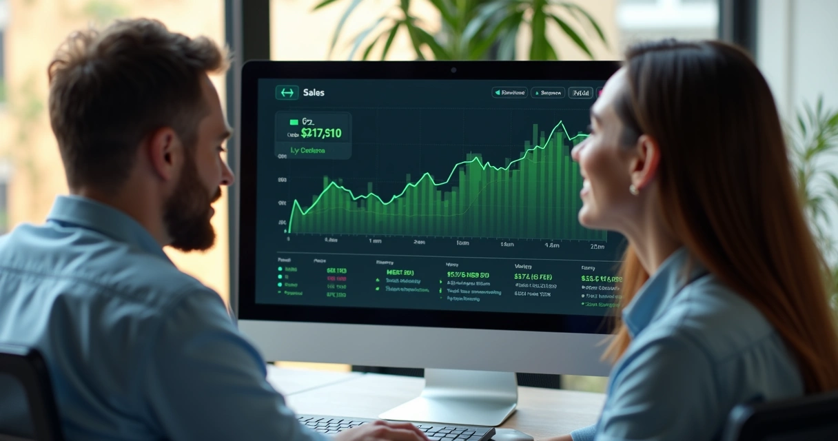 Equipe comercial celebrando resultados por mailing qualificado 