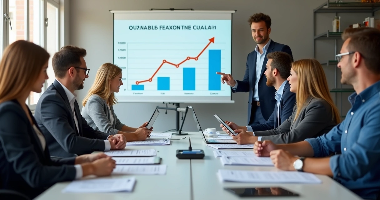 Equipe reunida analisando documentos de expansão de franquias 
