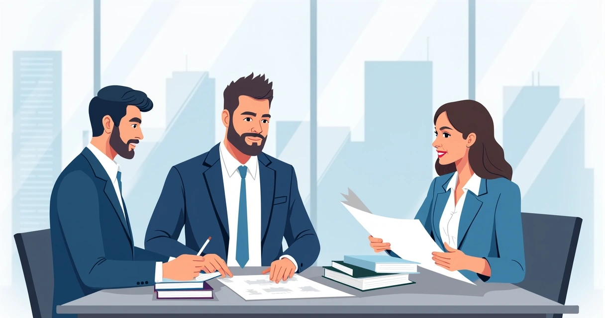 Equipe de especialistas analisando projeto imobiliário 