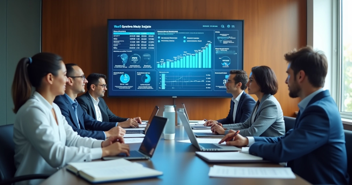 Equipe contábil revisando dados fiscais com apoio de inteligência artificial
