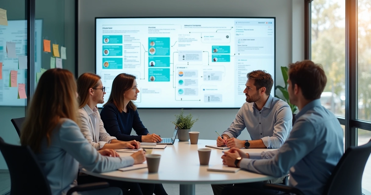 Equipe reunida recebendo feedback sobre treinamento 