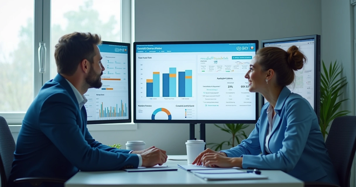 Equipe analisando CRM de clínica odontológica 