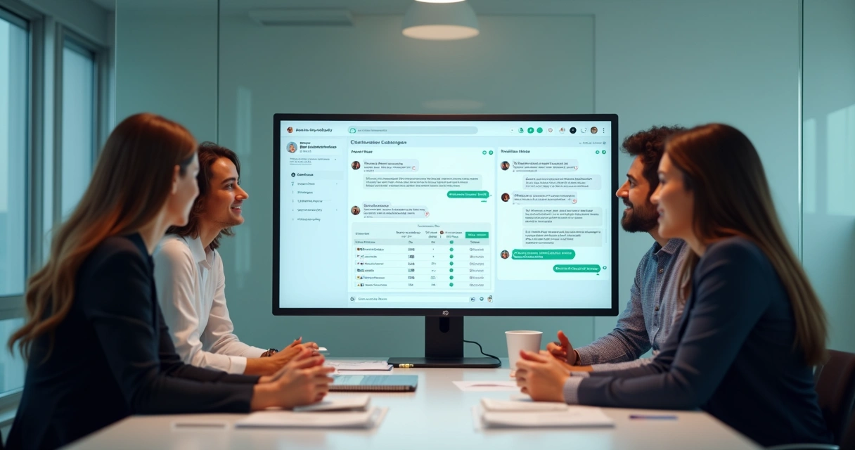 Sales team analyzing WhatsApp conversations in CRM