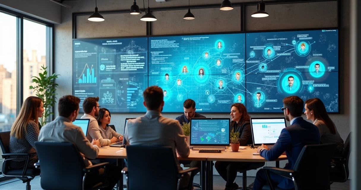 Equipe de customer success usando IA para monitorar churn em ambiente B2B 