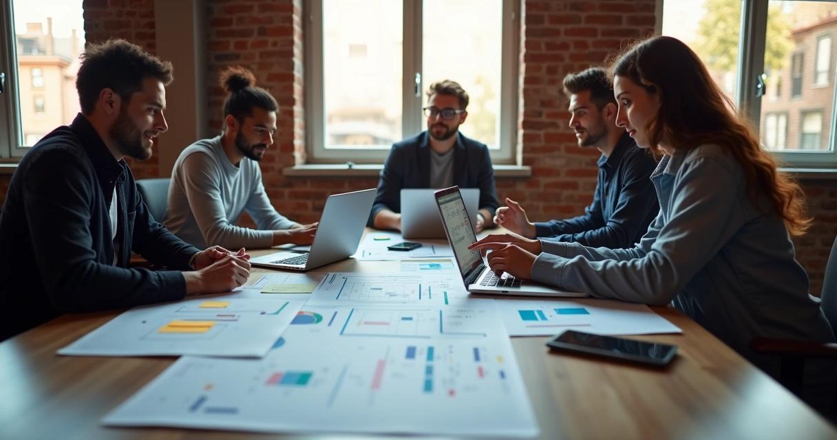 Desenvolvedores colaborando na integração de APIs de nota fiscal