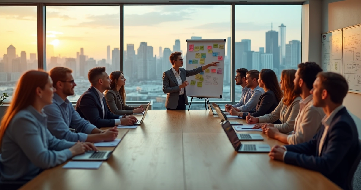 Equipe diversa em reunião colaborativa mostrando resiliência no trabalho 