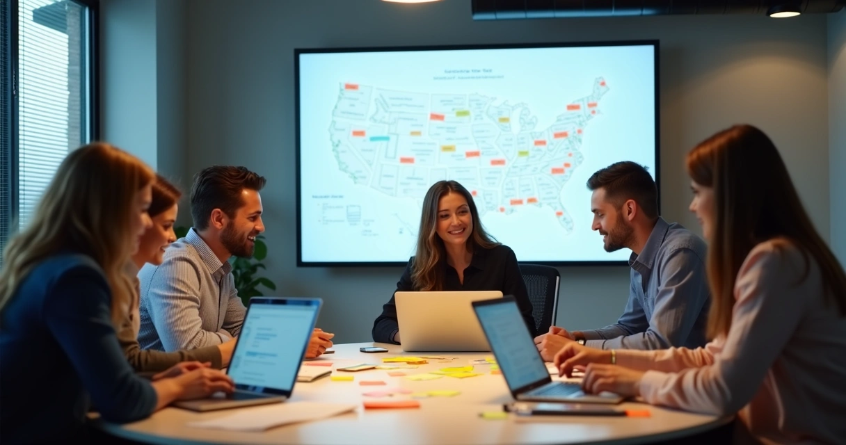 Equipe contábil reunida em homenagem ao time digital 