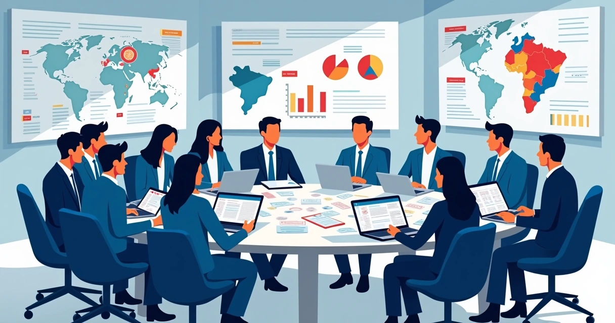 Equipe reunida planejando estratégias de comunicação 