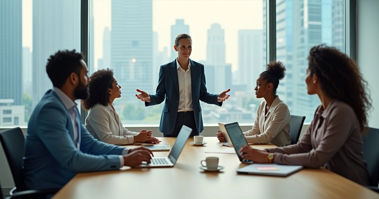 Líder mediando conversa entre colegas para evitar microagressões no trabalho 