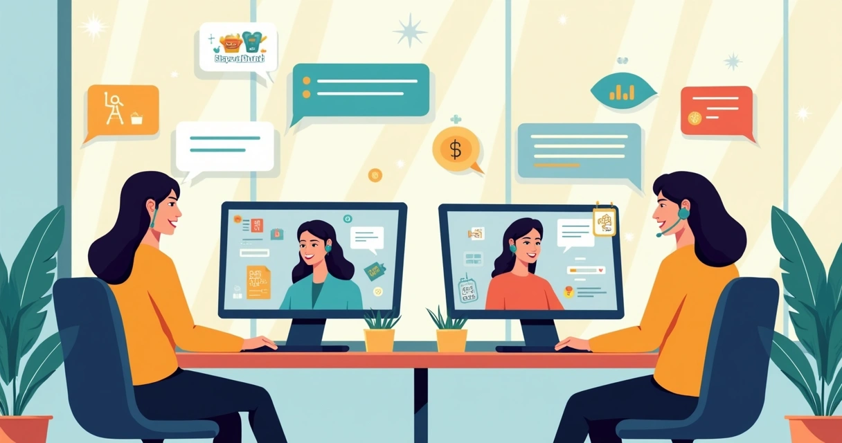 Equipe de suporte financeiro atendendo lojistas digitais 