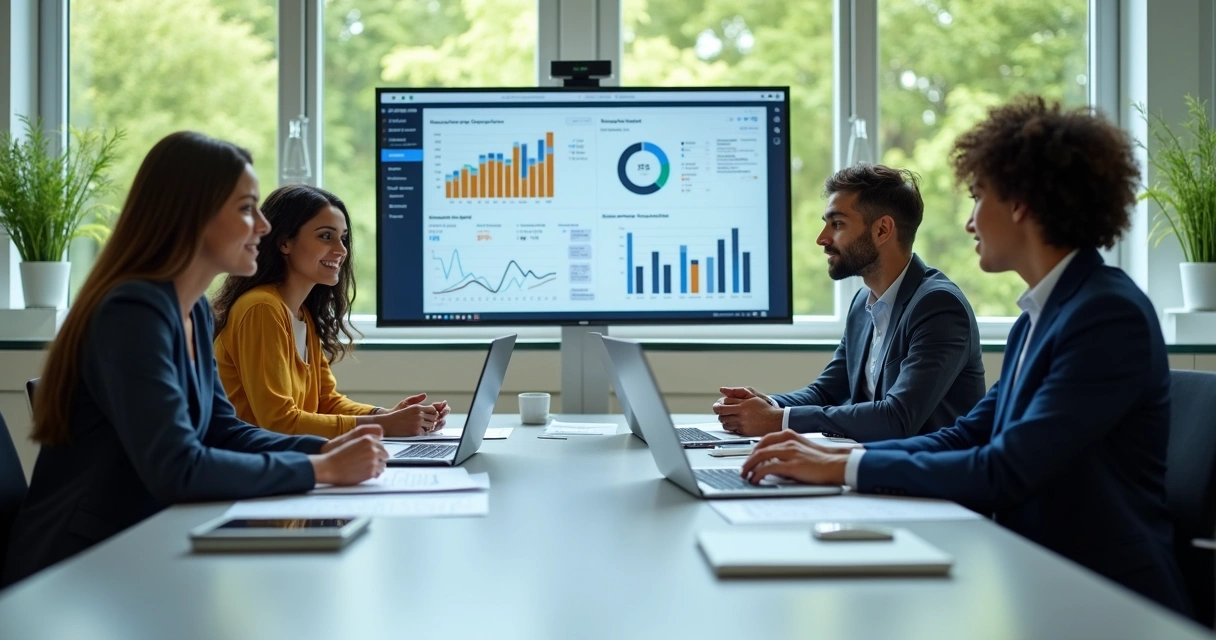 Equipe de marketing reunida em escritório em Abaetetuba 