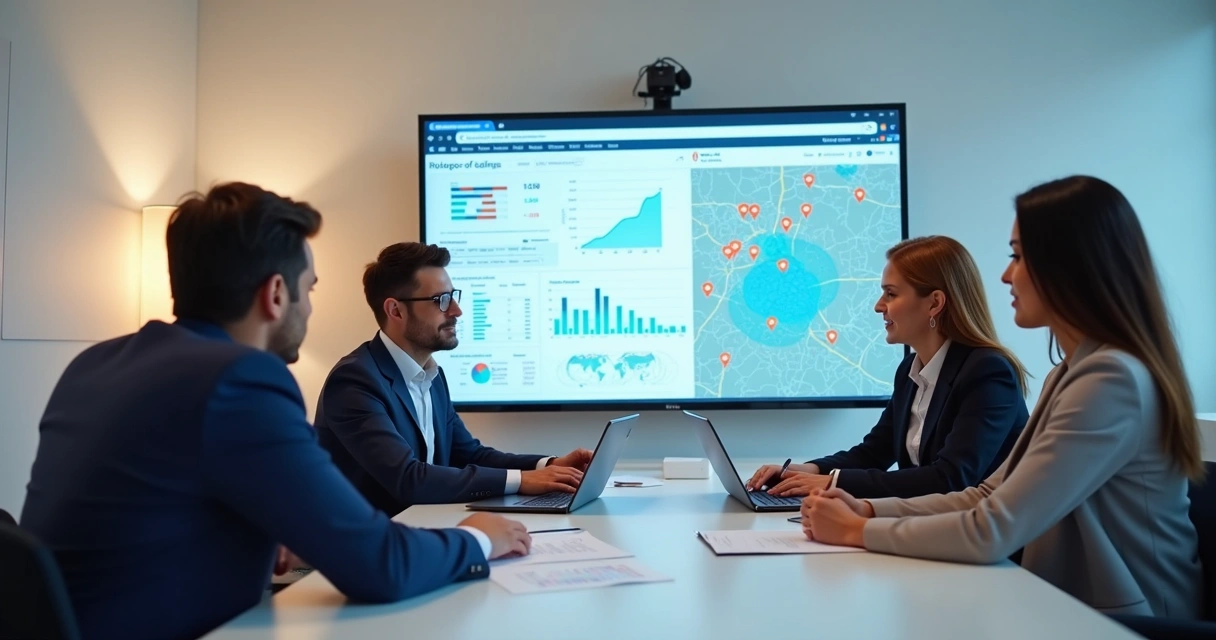 Equipe analisando estratégia de marketing para clínica odontológica 