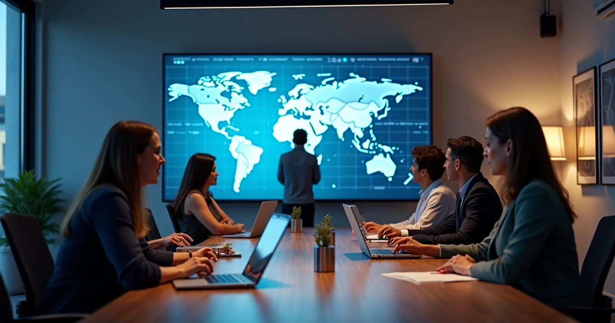 Equipe empresarial analisa gráficos melhorando saúde financeira em reunião 
