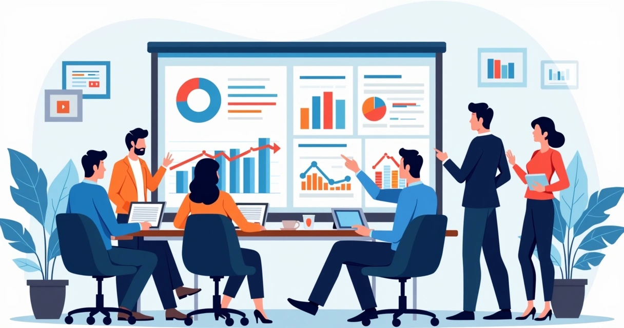 Equipe monitorando dados de churn e mensagens dos clientes 
