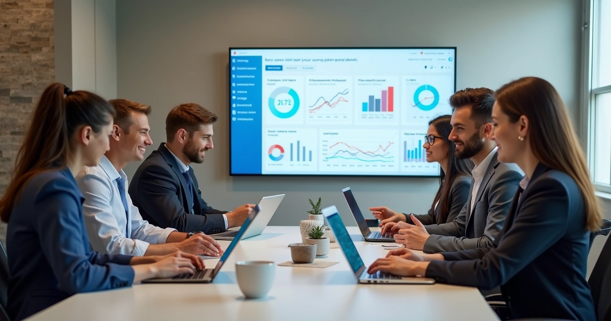 Time de marketing digital analisando dados de clínica odontológica 